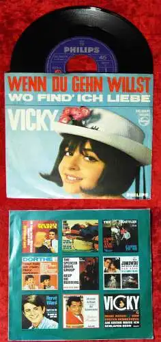 Single Vicky Leandros: Wenn Du gehn willst /Wo find ich Liebe (Philips 345 884)