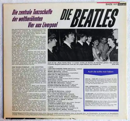 LP Beatles: Zentrale Tanzschaffe (Hör Zu SHZE 117) D 1965