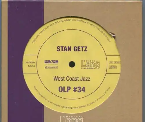 CD Stan Getz: West Coast Jazz