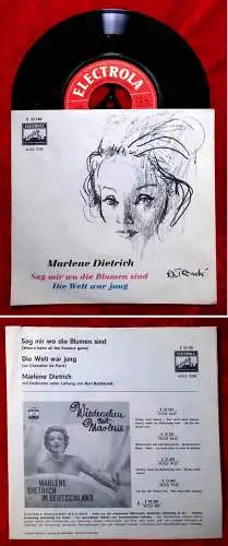 Single Marlene Dietrich: Sag mir wo die Blumen sind (Electrola E 22 180) D 1960