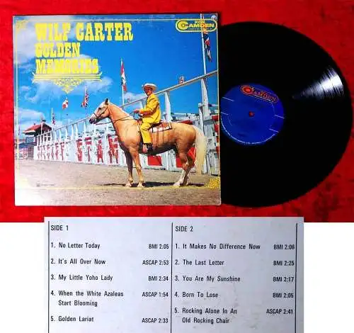 LP Wilf Carter: Golden Memories (RCA Camden CAL-2110) US