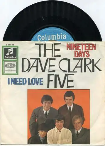 Single Dave Clark Five: Nineteen Days (Columbia C 23 360) D