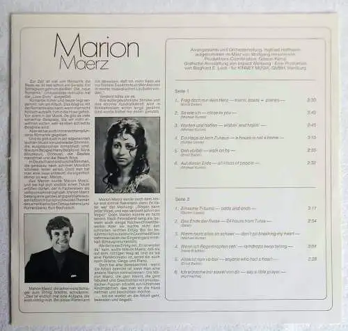 LP Marion Maerz singt Burt Bacharach (Reprise 44 135) D 1971