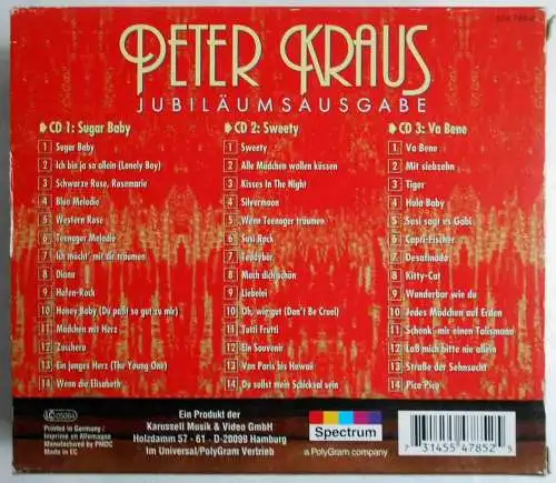 3CD Box Peter Kraus - Jubiläumsausgabe - (Spectrum)