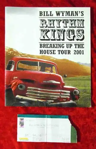 Tourprogramm Bill Wyman Rhyhtm Kings House Tour 2001 incl. 1 Ticket
