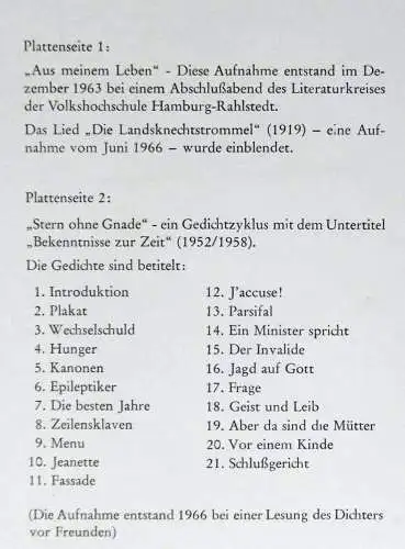 LP Walter Gättke 1896 - 1967 (T 75 668) D