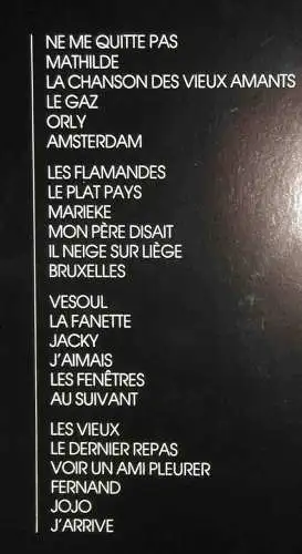 2LP Jacques Brel: Seine schönsten Chansons (Barclay 0086.036) D 1988