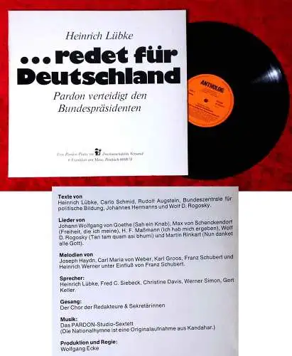 LP Heinrich Lübke ...redet für Deutschland (Pardon Platte 7005) D