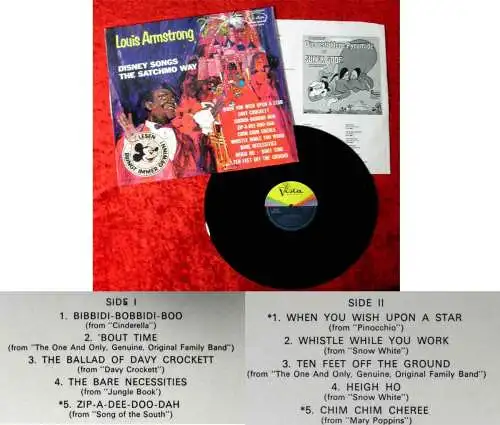 LP Louis Armstrong: Disney Songs The Satchmo Way (Vista STBV 9806) D 1968