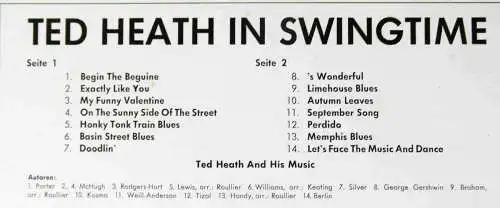 LP Ted Heath In Swingtime (Decca SLK 16 346-P) D