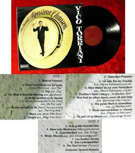 LP Vico Torriani: Mr. Musical - Monsieur Chanson (Decca SLK 16 321-P) D