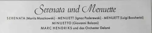 EP Marc Hendriks & Orchester Delané: Serenata und Menuette (Decca DX 1886) D