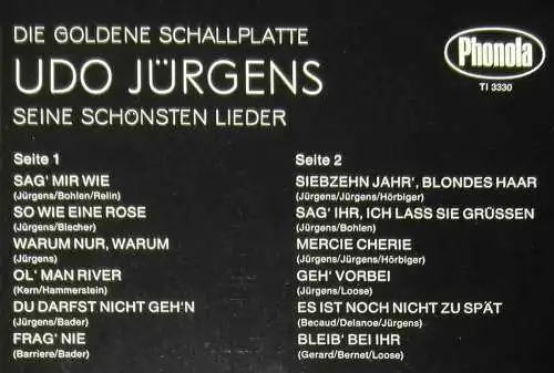 LP Udo Jürgens: Die Goldene Schallplatte (Phonola TI 3330) D