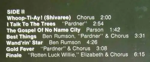 LP Paint Your Wagon - Westwärts zieht der Wind (Probe 1C 062-90 591) D 1970