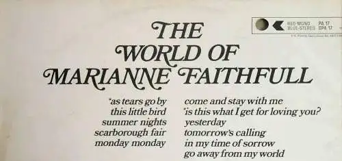 LP Marianne Faithfull: The World Of Marianne Faithfull (Decca SPA 17) UK 1969