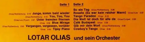 LP Lotar Olias: Golden Hits from Germany (Coral COPS 1745) D 1970