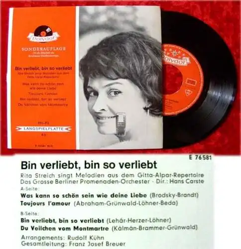 EP Rita Streich: Bin verliebt, bin so verliebt (1963)