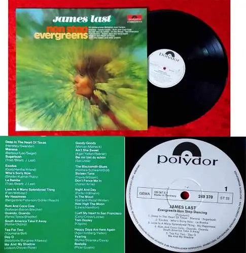 LP James Last: Non Stop Evergreens (Polydor 249 370) D 1969 Promo