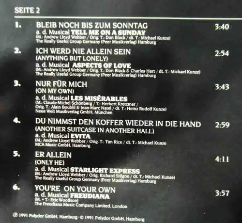 LP Heidi Brühl: Weil´s aus Liebe war (Polydor 511 174-1) D 1991