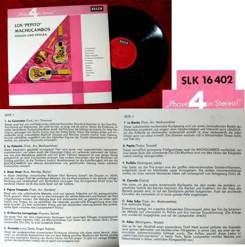 LP Los "Pepito" Machucambos singen und spielen (Decca Phase 4 SLk 16 402) D