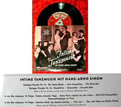 EP Hans Arno Simon: Intime Tanzmusik (Telefunken UX 4631) D