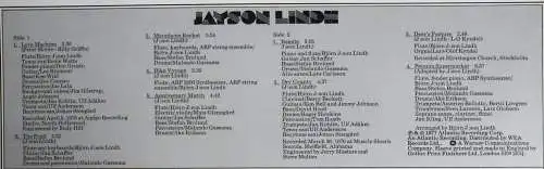 LP Jayson Lindh: Same (Atlantic K 50337) UK 1976 