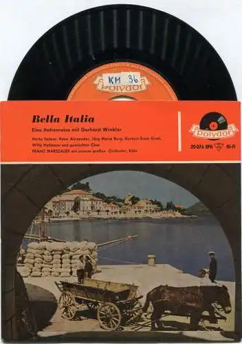 EP Bella Italia - Italienreise mit Gerhard Winkler (Polydor 20 076 EPH) D 1957