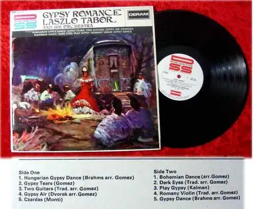 LP Laszlo Tabor Gypsy Romance 1967 Deramic Sound System