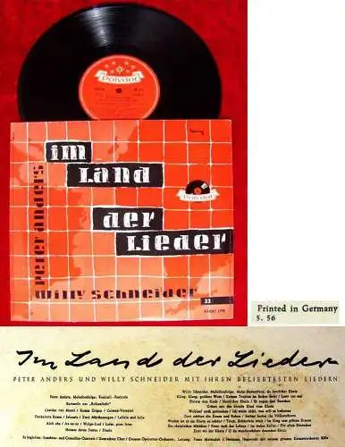 25cm LP Peter Anders & Willy Schneider: Im Land der Lieder (Polydor 45 047) D 56