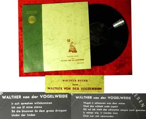 25cm LP Walther Reyer liest Walther von der Vogelweide (Amadeo AVRS 2017 X) A