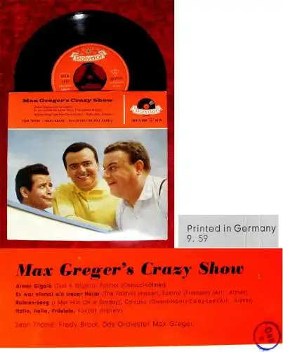 EP Max Greger´s Crazy Show mit Jean Thomé & Fredy Brock (Polydor 20 412 EPH) D59