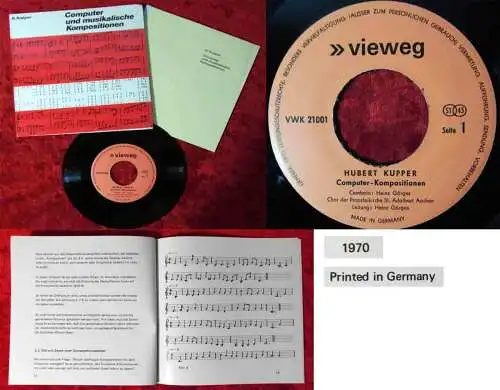 Single mit Buch Computer & Musikalische Kompositionen (Vieweg ) D