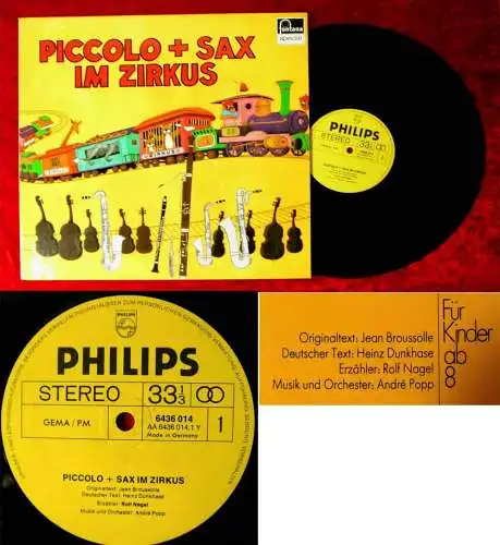 LP Piccolo + Sax im Zirkus (Fontana 6436 014) Rolf Nagel Orchester André Popp