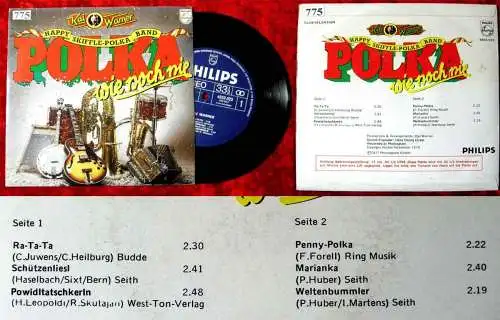 EP Kai Warner & Happy Skiffle Polka Band Polka wie noch nie (Philips 6853 023)