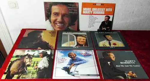 8 Langspielplatten  MARTY ROBBINS  - Vinylsammlung -