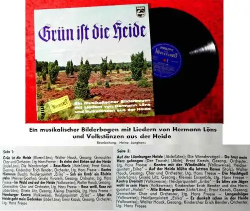 LP Grün ist die Heide - Lieder von Hermann Löns (Philips Stereo 840 445 PY) D