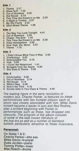 2LP Charlie Parker: Charlie Parker (Bellaphon BLST 6519)  feat Miles Davis