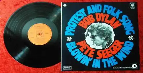 LP Protest & Folksongs - Blowin´ in the Wind Bob Dylan (Dt. Schallplattenclub)