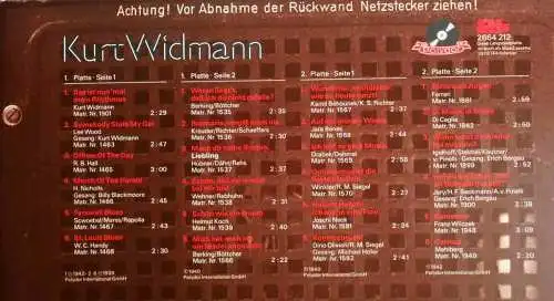 2LP Kurt Widmann: Die großen Tanzorchester 1930 - 1950 (Polydor 2664 212) D 1978