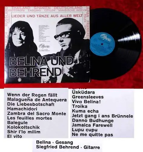 LP Belina und Behrend: Lieder und Tänze aus aller Welt (Opera ST 74 783) D