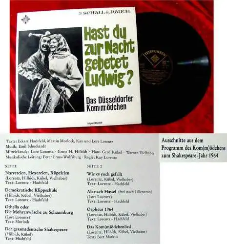LP Düsseldorfer Kom(m)ödchen: Hast Du zur Nacht gebetet, Ludwig? (Telefunken) D