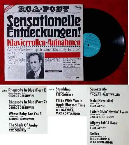 LP Klavierrollen-Aufnahmen - Sensationelle Entdeckungen (RCA 26.21563 AG) D 1975