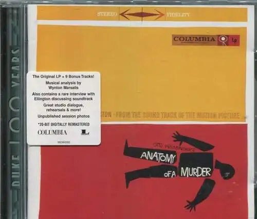 CD Duke Ellington: Anatomy Of A Murder - Soundtrack - (Columbia) 1999