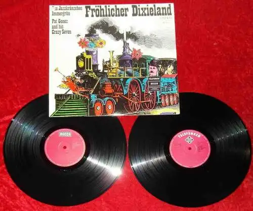 2LP Jazzkränzchen Immergrün / Pat Gomez & Crazy Seven: Fröhlicher Dixieland