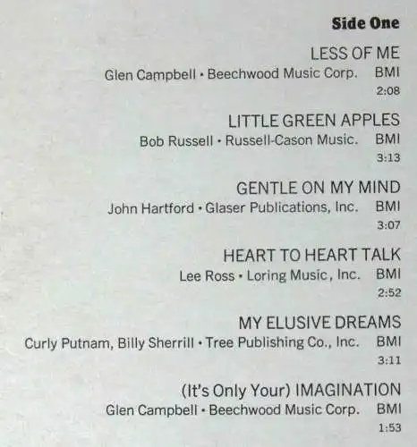 LP Bobbie Gentry & Glen Campbell (Capitol 1C 062-80 067) D