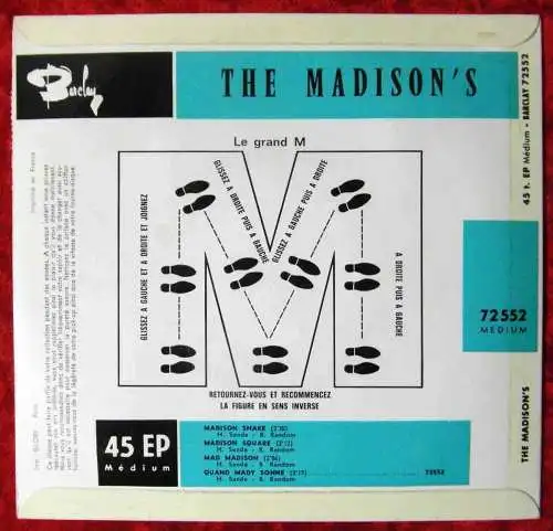EP Madison´s: Madison Shake + 3 (Barclay 72552) Frankreich 1962