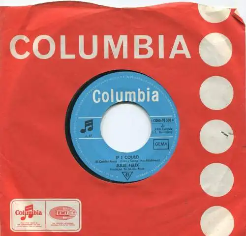 Single Julie Felix: I Could (Columbia 1C 006-91 300) D