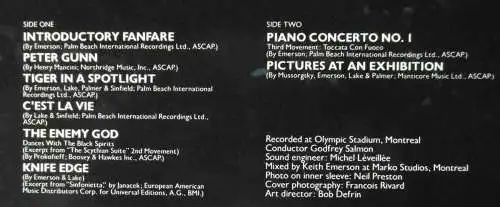 LP Emerson Lake & Palmer In Concert (Ariola 200 852-320) D
