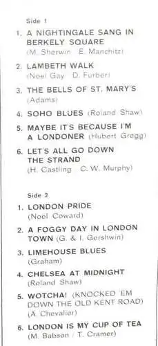 LP Mr. Acker Bilk: London is My Cup Of Tea (Metronome MLP 15285) D 1966