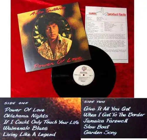 LP Arlo Guthrie: Power of Love (Warner Bros. 56 910) D 1981 w/PR-Facts
